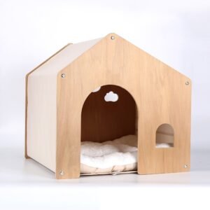 Cat Cave Bed — Wooden Gable — product view