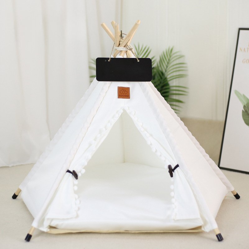 Cat Tent Bed — Striped Hideaway — product view